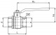 Дополнительный вид Кран шаровой Oventrop серии Optibal (рычаг) 3/4 ВР-ВР, никелированный, арт. 107 60 06