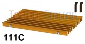 Решетка Hidria IMP Klima 111C, 200 мм х 2600 мм, продольная, цвет латунь