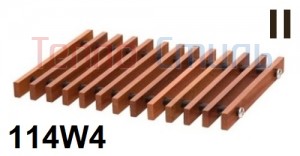 Решетка Hidria IMP Klima 114W4, 200 мм х 4400 мм, рулонная, цвет махагони