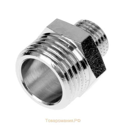 Ниппель переходной c наружней резьбой никелированный Stout