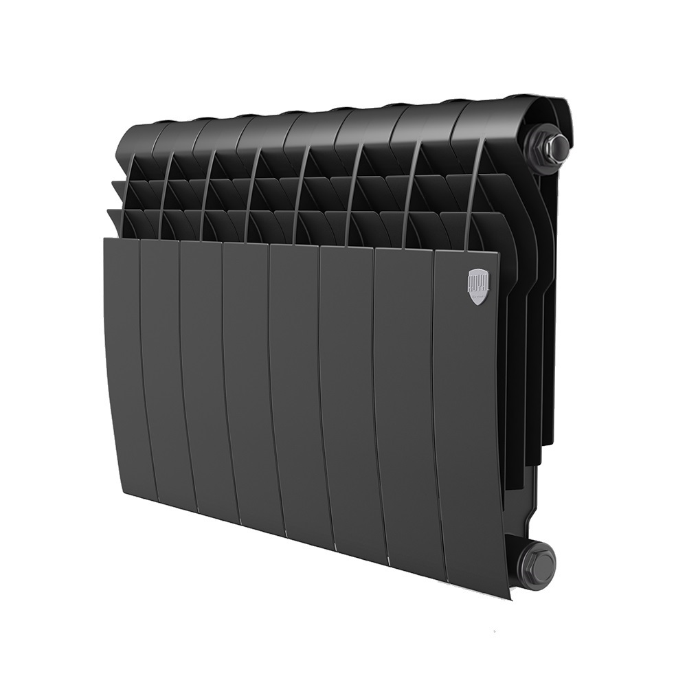 Биметаллические радиаторы ROYAL THERMO BILINER 500 боковое подключение, цвет Noir Sable — черный