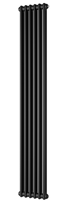 Радиаторы ZEHNDER Charleston Completto 2180 с нижним подключением цвет черный матовый — RAL 9205 с кронштейнами в комплекте