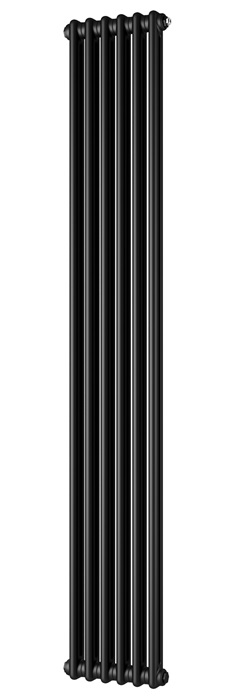 Радиаторы ZEHNDER Charleston Completto 2180 с нижним подключением цвет черный матовый — RAL 9205 с кронштейнами в комплекте