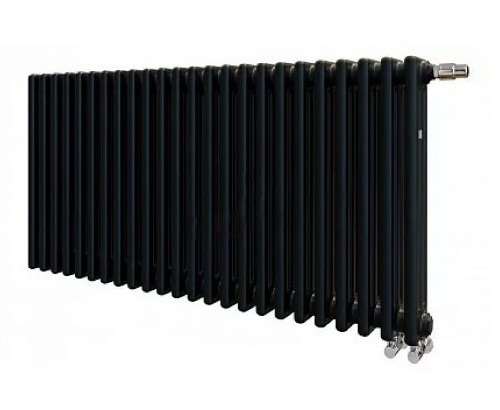 Радиаторы ZEHNDER Charleston Completto 3030 с нижним подключением цвет черный матовый — RAL 9217