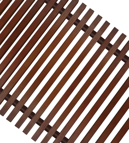 TECHNO решетка рулонная деревянная, цвет тёмное дерево, шириной 150 мм
