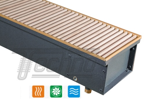 Внутрипольные конвекторы TECHNO WD KVZVS на 24 V, высота 145 мм, ширина 250 мм