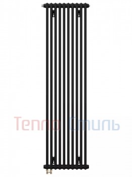 ZEHNDER Charleston Completto 2180/ 10 секций с нижним подключением цвет черный матовый — RAL 9205 с кронштейнами в комплекте