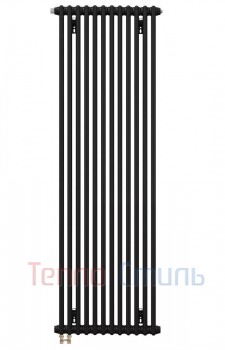 ZEHNDER Charleston Completto 2180/ 12 секций с нижним подключением цвет черный матовый — RAL 9205 с кронштейнами в комплекте