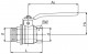 Дополнительный вид Кран шаровой Oventrop серии Optibal (рычаг) 1/2 НР-ВР, никелированный, т. 107 62 04